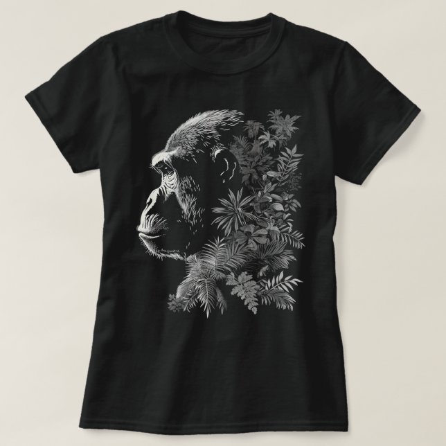 Camiseta Gorila Chimpanzee Chimp Jungle Monkey Ape Preserv (Diseño del anverso)