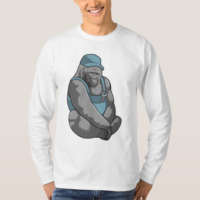 Camiseta Gorila como artesano con llave (Anverso)
