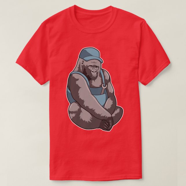 Camiseta Gorila Como Artesano Con Llave (Diseño del anverso)