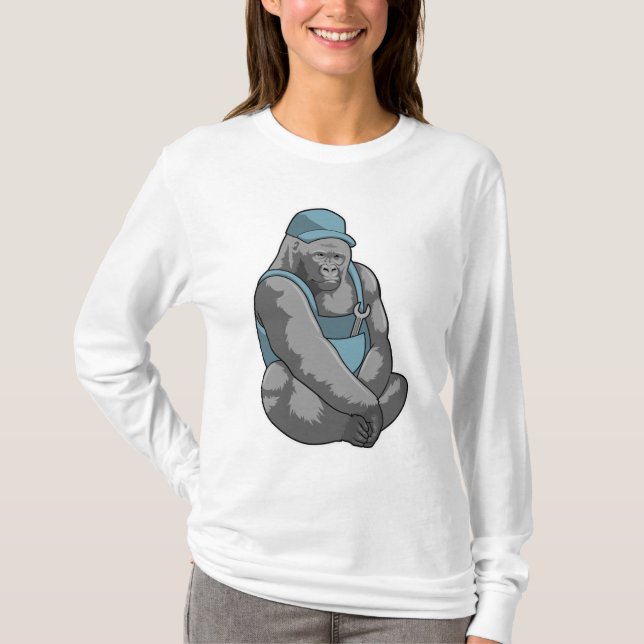 Camiseta Gorila como artesano con llave (Anverso)
