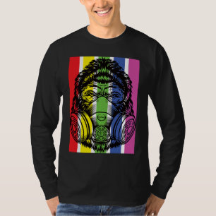 Camiseta Gorila con máscara de gas graffiti de spray de arc