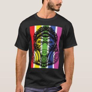 Camiseta Gorila con máscara de gas Graffiti del rociador ar