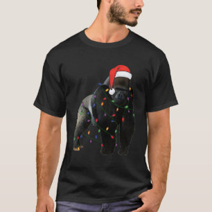 Camiseta Gorila Con Navidades Gorras De Santa Lucía Camiset