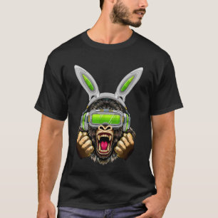 Camiseta Gorila Con Orejas Confitadas Y VR Glasses Día De P