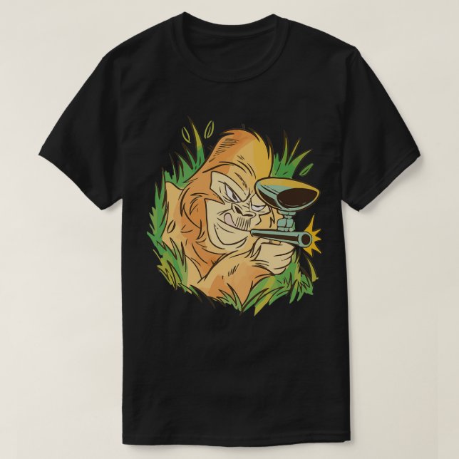Camiseta Gorila con un animal divertido (Diseño del anverso)
