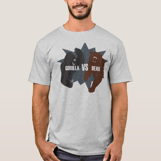 Camiseta Gorila contra oso (Anverso)