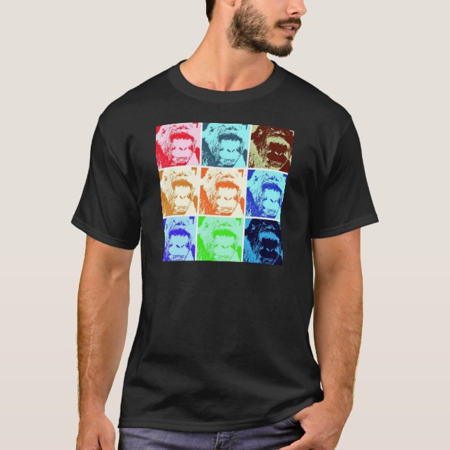 Camiseta Gorila de arte pop (Anverso)