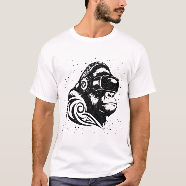 Camiseta Gorila de IA en la zona VR (Anverso)
