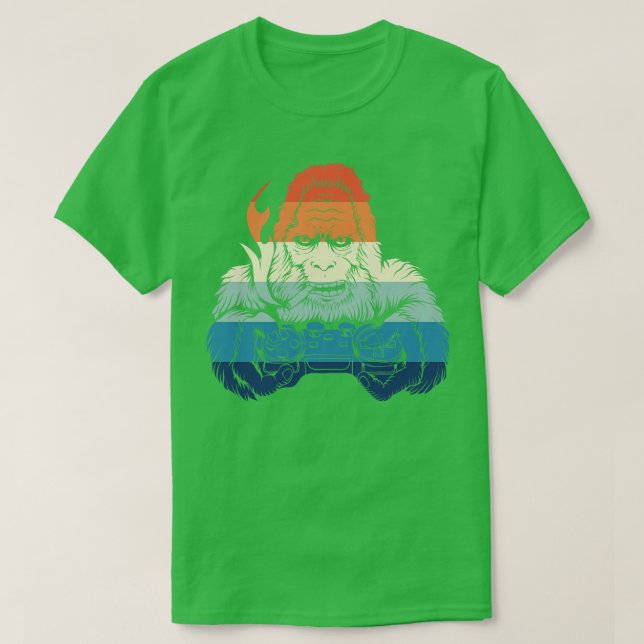 Camiseta Gorila de juegos retro (Diseño del anverso)