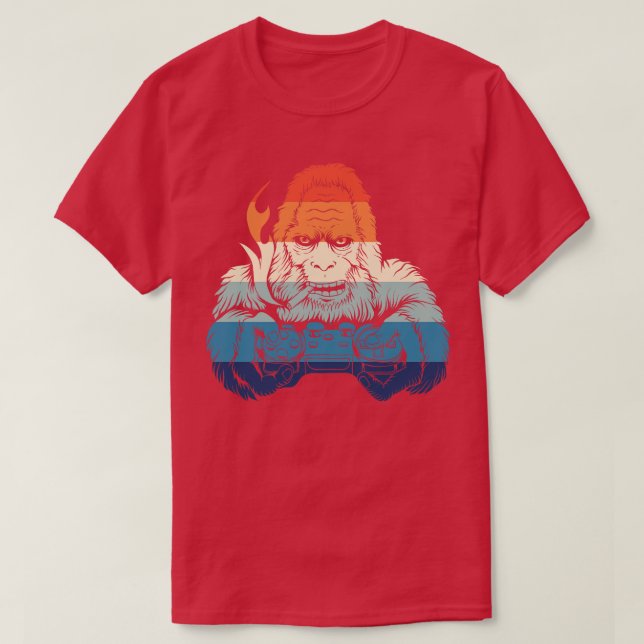 Camiseta Gorila de juegos retro (Diseño del anverso)