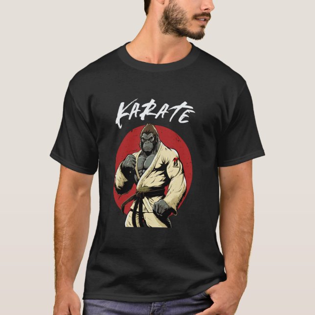 Camiseta Gorila de karate clásico Karateka (Anverso)