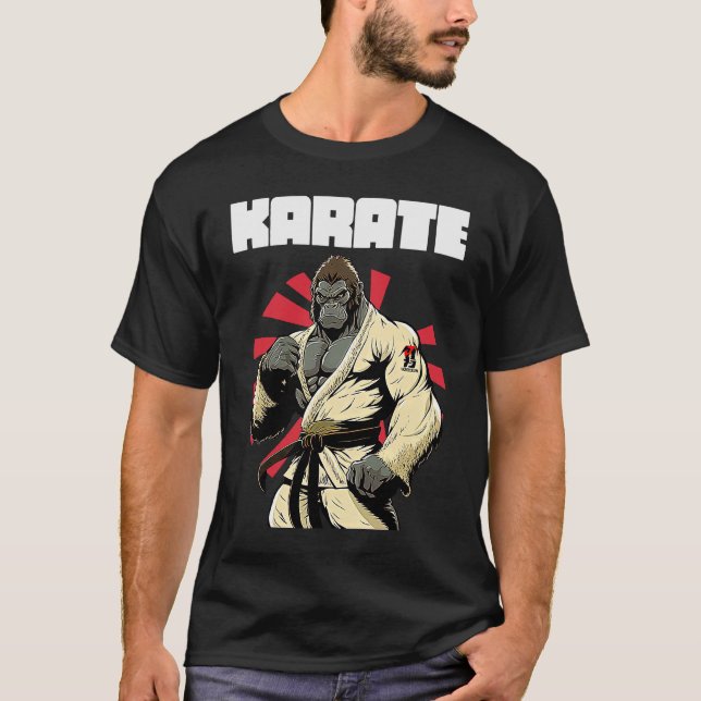 Camiseta Gorila de Karate Deportivo de Combate (Anverso)