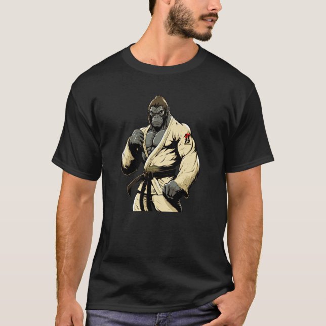 Camiseta Gorila de karate en el desfiladero de karateka jap (Anverso)