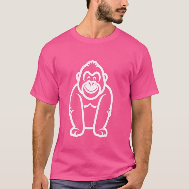 Camiseta Gorila de mono Animales de la cúpula gorila simple (Anverso)