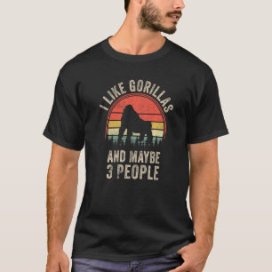 Camiseta Gorila de montaña divertida diseño arte montaña gr