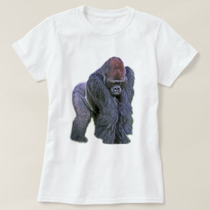 Camiseta Gorila del Silverback, parte posterior del blanco