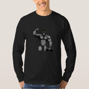 Camiseta Gorila divertida, culturista, fitness, gimnasio. E