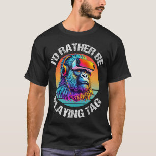 Camiseta Gorila divertida jugando a juegos niños de gorilas