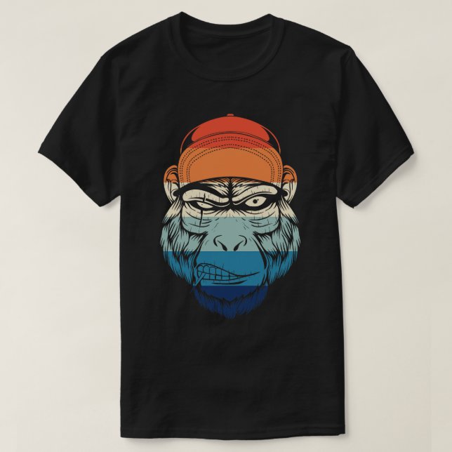 Camiseta Gorila dura vintage (Diseño del anverso)