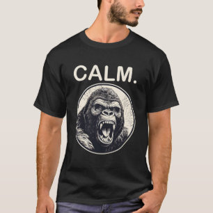 Camiseta Gorila enojado - Mono tranquilo