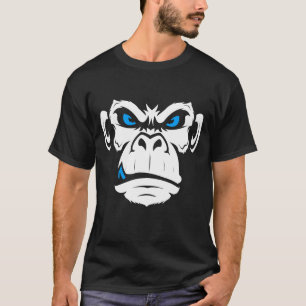 Camiseta Gorila feroz - Cara gráfica audaz con ojos azules