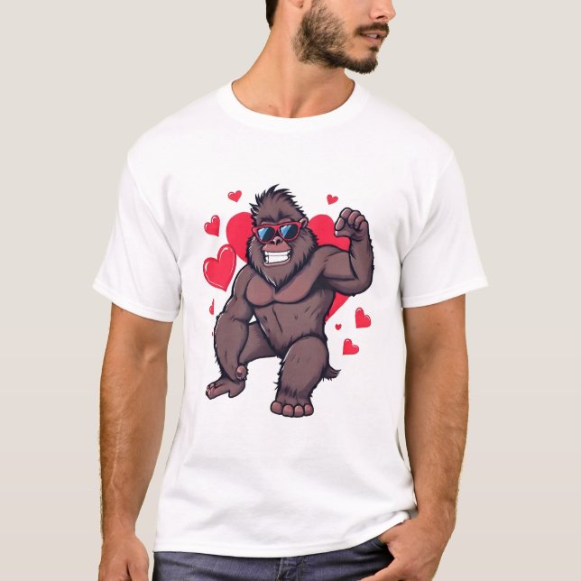 Camiseta Gorila Genial de San Valentín (Anverso)