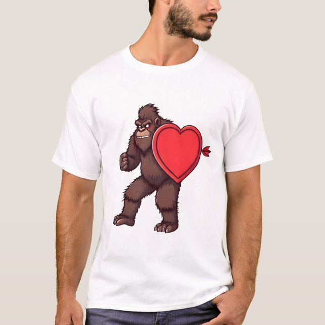 Camiseta Gorila Guardián del Corazón Perforado (Anverso)