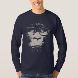 Camiseta Gorila Hipster Con Vidrios