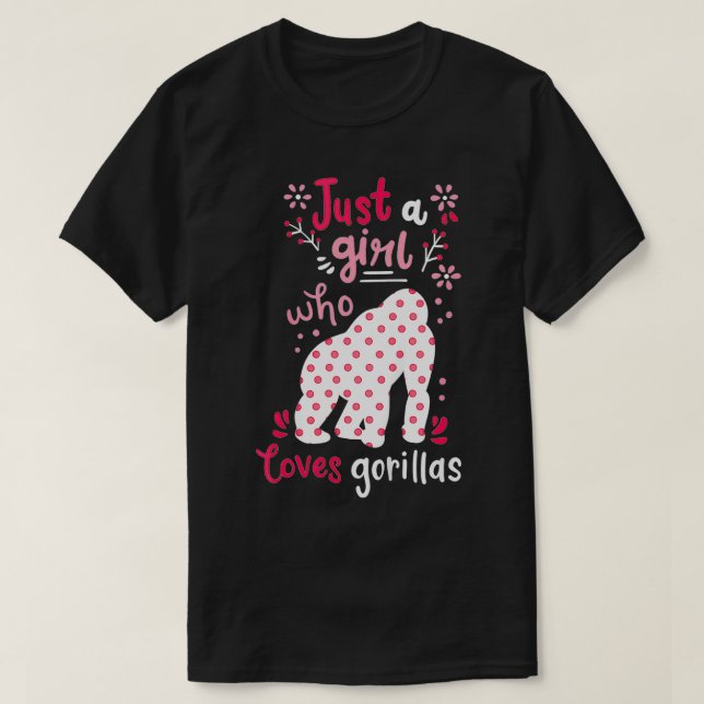 Camiseta Gorila infantil Un regalo de gorilas Chicas (Diseño del anverso)