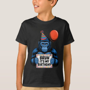 Camiseta Gorila Jungla Temática Fiesta de Cumpleaños Bruh E