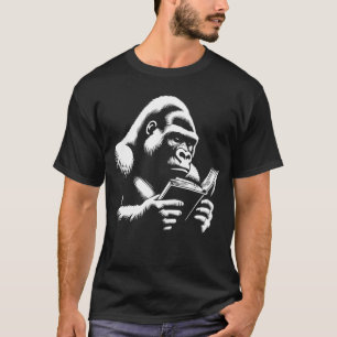 Camiseta Gorila lee un libro