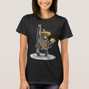 Camiseta Gorila llevando taco divertido cinco de mayo chico