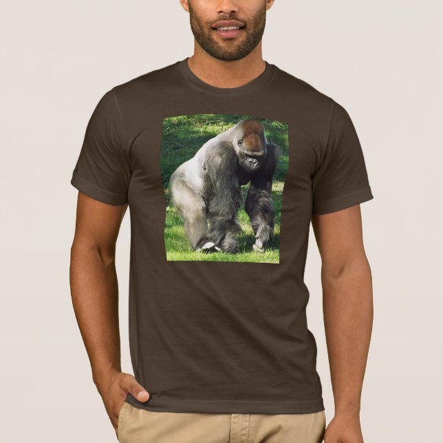 Camiseta Gorila masculino de la tierra baja del Silverback (Anverso)