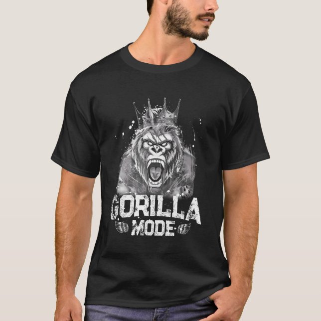 Camiseta Gorila Modo de entrenamiento Gym Éxito Fitness Kin (Anverso)