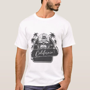 Camiseta Gorila Mono Lover California, Vintage, Retro,