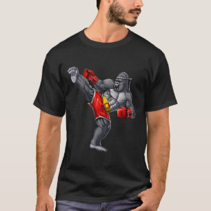 Camiseta Gorila Muay Thai Boxeo Karate Kickboxing Artes Mar
