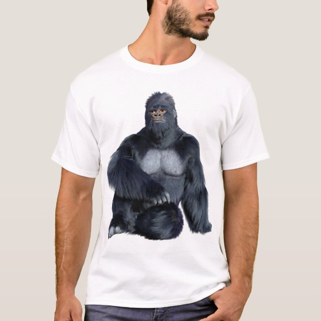 Camiseta Gorila negro simio (Anverso)