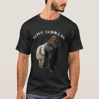 Camiseta Gorila plateada del zoológico de los gorilas del a