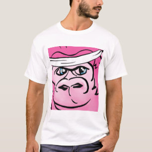 Camiseta Gorila rosado con la muñequera