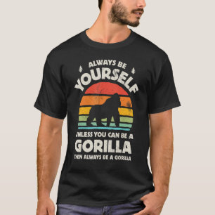 Camiseta Gorila siempre sé tú mismo retro cosecha 70 hombre