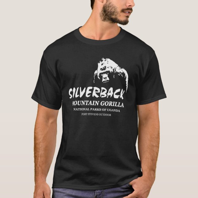 Camiseta Gorila - Silverback - Uganda - Safari (Anverso)