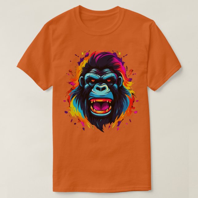 Camiseta Gorila sonriendo (Diseño del anverso)
