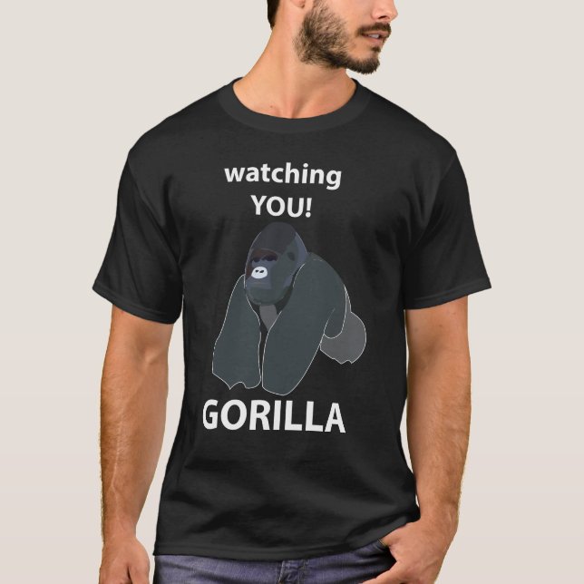 Camiseta Gorila te mira graciosa gorila (Anverso)