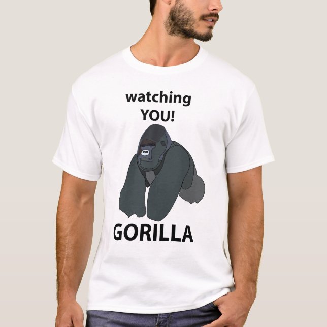 Camiseta Gorila te mira graciosa gorila (Anverso)
