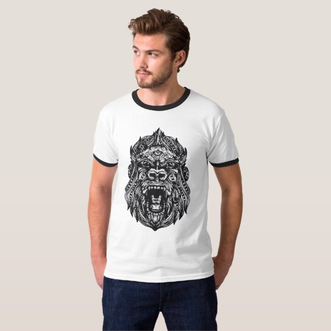 Camiseta Gorila tribal (Anverso completo)