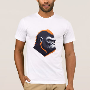 Camiseta Gorila Vector Arte Animal Gráfico urbano moderno