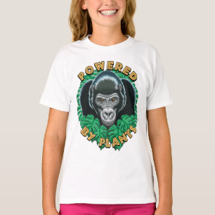 Camiseta Gorila Vegan - Alimentado Por Cita De Plantas