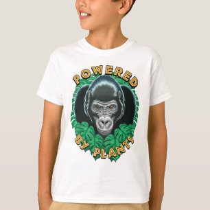 Camiseta Gorila Vegan - Alimentado Por Cita De Plantas
