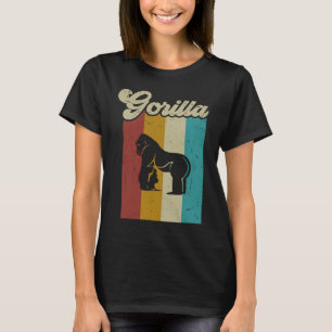 Camiseta Gorila Vintage Retro Para Hombres Mujeres Niños Go
