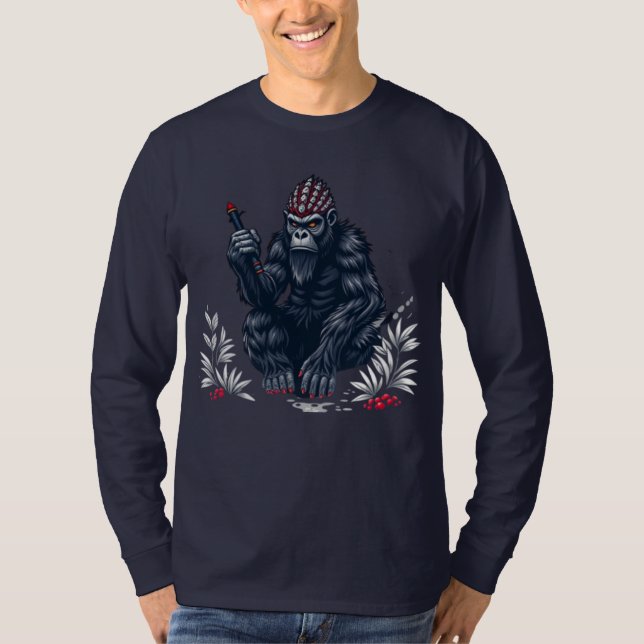 Camiseta Gorilas tribales (Anverso)